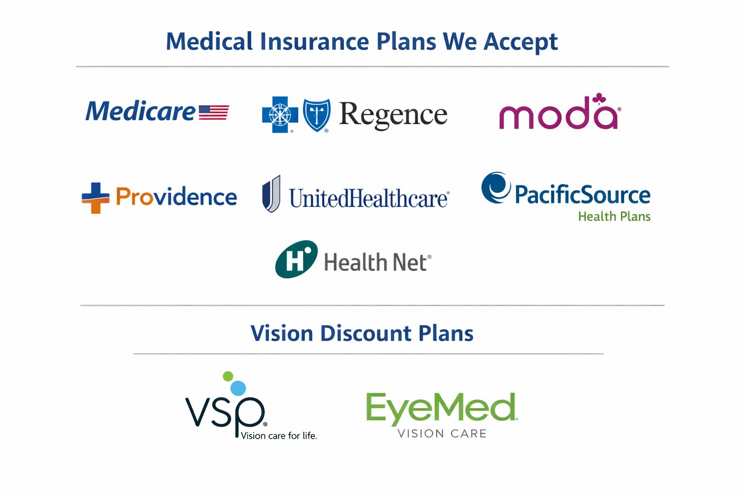 Medical Insurance and Vision Plans